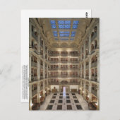 Carte postale de la bibliothèque George Peabody (Devant / Derrière)