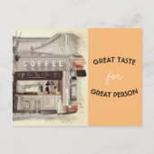 Carte postale de la boutique de café (Devant)
