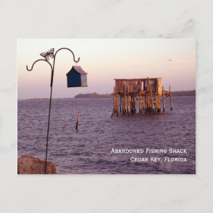 Carte postale de la cabane de pêche abandonnée