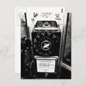 Carte postale de la cabine téléphonique vintage (Devant / Derrière)
