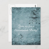 Carte postale de la cage d'oiseaux profonde Blue S (Devant / Derrière)