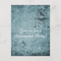 Carte postale de la cage d'oiseaux profonde Blue S