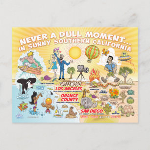 Carte postale de la Californie du Sud ensoleillée