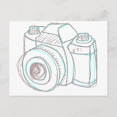 carte postale de la caméra de dessin (Devant)