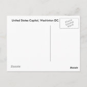Carte postale de la capitale des États-Unis (Dos)