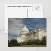 Carte postale de la capitale des États-Unis (Devant / Derrière)