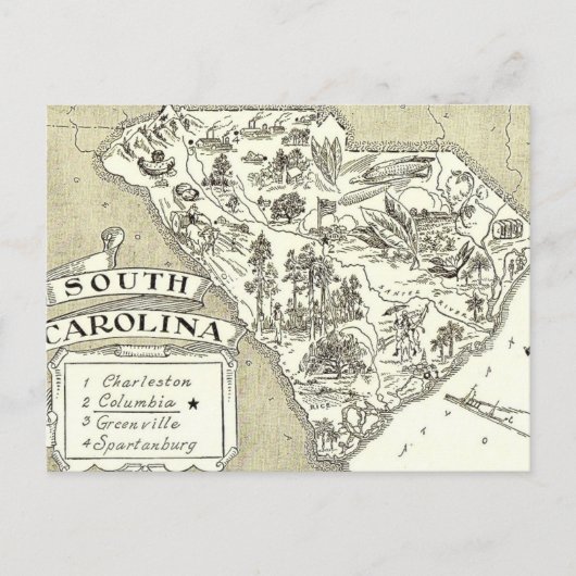 Carte postale de la Caroline du Sud (Devant)