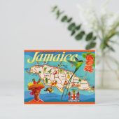 Carte postale de la carte ancienne de la Jamaïque (Debout devant)