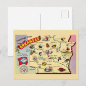 Carte postale de la carte ancienne de l'Arkansas  (Devant / Derrière)