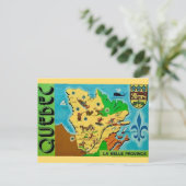 Carte postale de la carte ancienne de Québec (Debout devant)