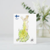 Carte postale de la carte couleur dessinée à la ma (Debout devant)