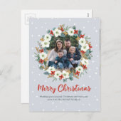 Carte postale de la carte de couronnes florales de (Devant / Derrière)