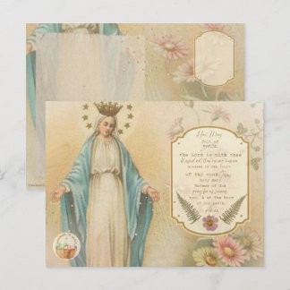 Carte postale de la carte de prière catholique ant