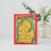 Carte postale de la carte de salutation du Michiga (Debout devant)