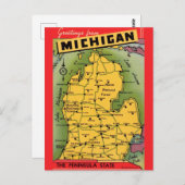 Carte postale de la carte de salutation du Michiga (Devant / Derrière)