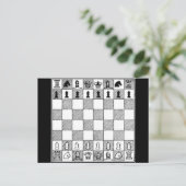 Carte postale de la carte d'échecs noir et blanc (Debout devant)