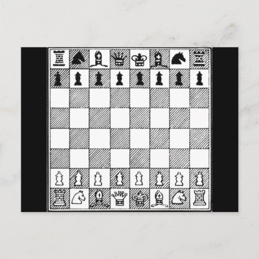Carte postale de la carte d'échecs noir et blanc (Devant)