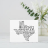 Carte postale de la carte du Texas USA Slang Word  (Debout devant)