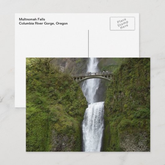 Carte postale de la cascade de Multnomah Falls (Devant / Derrière)