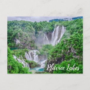 Carte postale de la cascade des lacs Plitvice