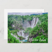 Carte postale de la cascade des lacs Plitvice (Devant / Derrière)