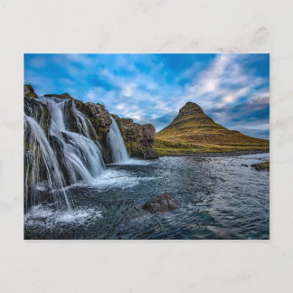 Carte postale de la cascade d'Islande