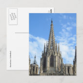 Carte postale de la cathédrale de Barcelone (Devant / Derrière)