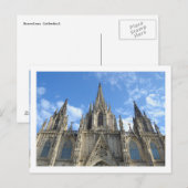 Carte postale de la cathédrale de Barcelone (Devant / Derrière)