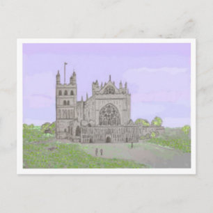 Carte postale de la cathédrale Exeter, personnalis