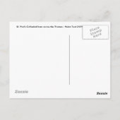 Carte postale de la cathédrale Saint-Paul (Dos)