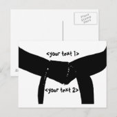 Carte postale de la ceinture noire de base des art (Devant / Derrière)