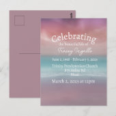 Carte postale de la célébration de la vie au couch (Devant / Derrière)