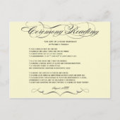 Carte postale de la cérémonie de lecture (Devant)