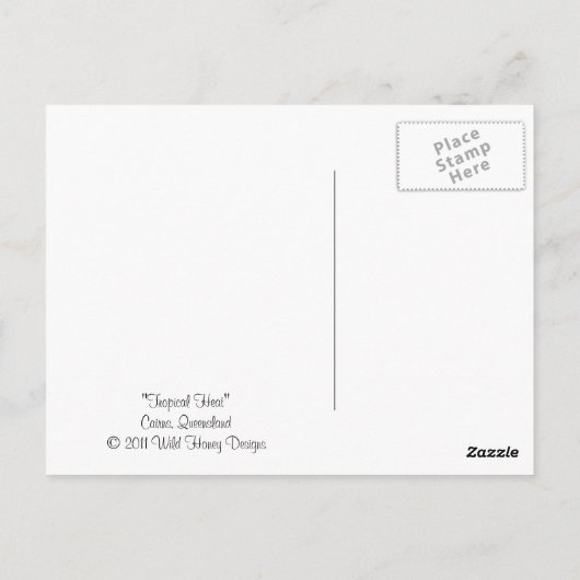 Carte postale "de la chaleur tropicale" (Dos)