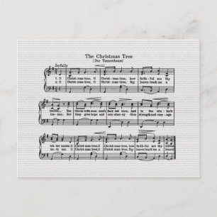 Carte postale de la chanson Christmas Tree