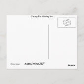 Carte postale de la chenille manquante (Dos)