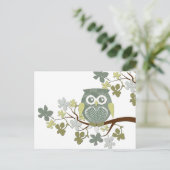 Carte postale de la Chouette de l'arbre Polka (Debout devant)