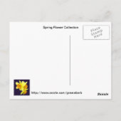 Carte postale de la collection de fleurs de printe (Dos)