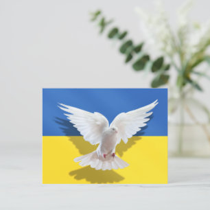 Carte postale de la colombe de la paix du drapeau