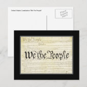 Carte postale de la Constitution américaine (Devant / Derrière)