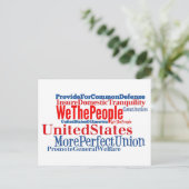 Carte postale de la Constitution des États-Unis d' (Debout devant)