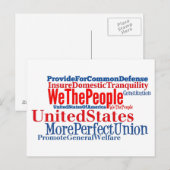 Carte postale de la Constitution des États-Unis d' (Devant / Derrière)