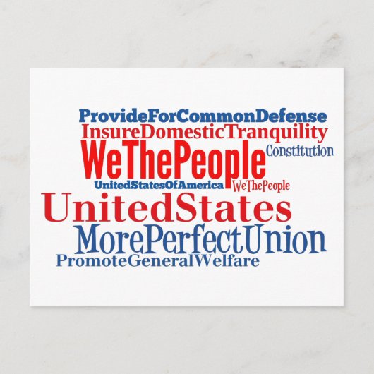 Carte postale de la Constitution des États-Unis d' (Devant)