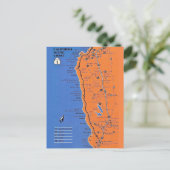 Carte postale de la côte californienne (Debout devant)