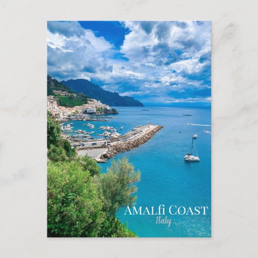 Carte postale de la côte d'Amalfi (Devant)