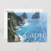 Carte postale de la côte de Capri (Devant / Derrière)