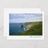 Carte postale de la côte de Cornouailles (Devant / Derrière)