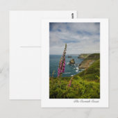 Carte postale de la côte de Cornouailles (Devant / Derrière)