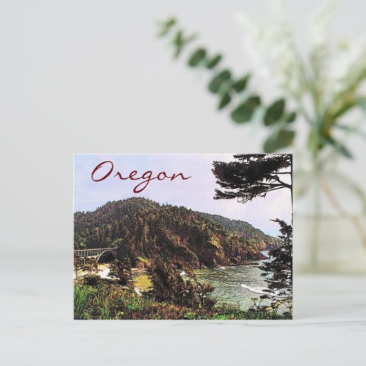 Carte postale de la côte de l'Oregon (Debout devant)