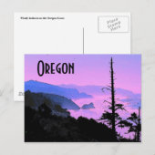 Carte postale de la côte de l'Oregon (Devant / Derrière)